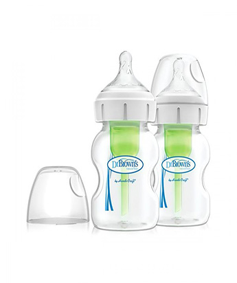 شیشه شیر 2 عددی طلقی 150 میلی لیتر آپشن پلاس دکتر براونز Dr Browns