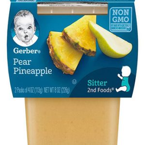 پوره میوه دو عددی گربر 226 گرمی طعم آناناس،گلابی