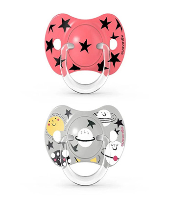 پستانک 18 ماه به بالای سر بادامی سوآوینکس طرح جنگل و فضا بسته 2 عددی