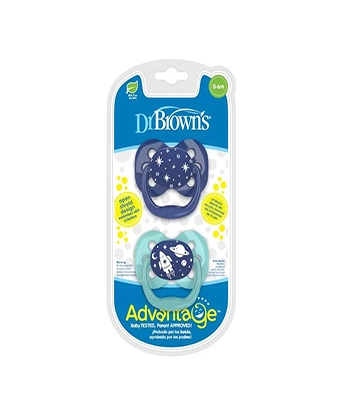 پستانک ارتودنسی 0-6 ماه دکتر براون Dr Browns بسته دو عددی
