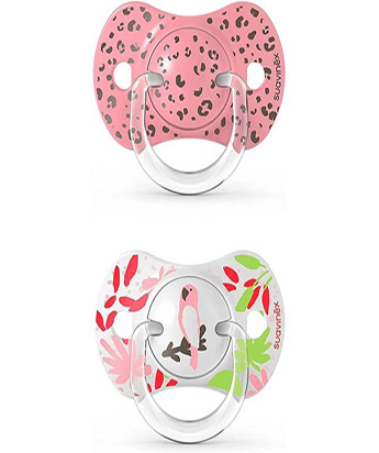 پستانک 0-6ماه سر بادامی سوآوینکس طرح جنگل بسته 2 عددی