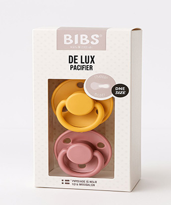 پستانک سر بادامی بیبس مدل Delux Pacifier بسته دو عددی