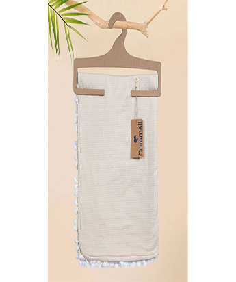 پتو کلاه دار نوزادی طرح توپی کارامل caramell