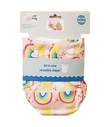 شورت آموزشی کودک طرح رنگین کمان کیوت بی بی