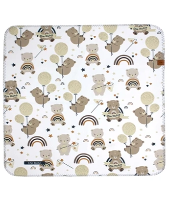 زیرانداز سه لایه مخمل پرنسس طرح رنگین کمان