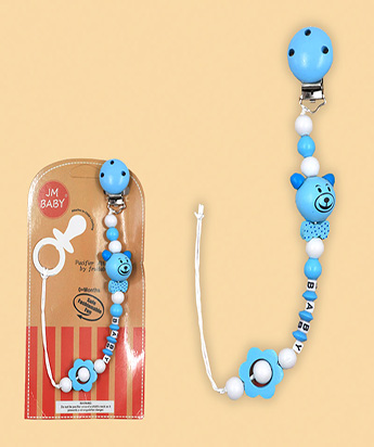 بند پستانک چوبی عروسکی خرسی JM Baby