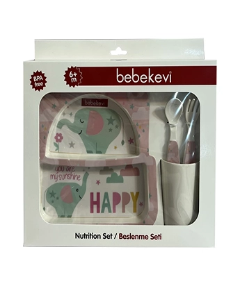 ست ظرف غذا کودک ببک اوی مدل Bk9342 مجموعه 4 عددی