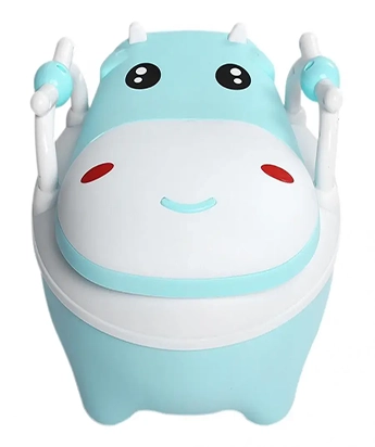 صندلی توالت دسته دار کودک طرح اسب آبی