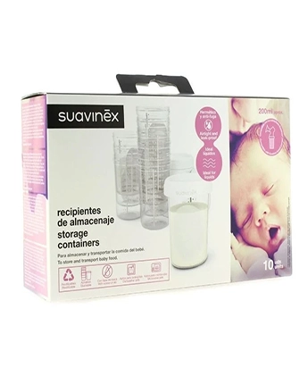 بطری ذخیره شیر سوآوینکس کد 01 حجم 200 میلی لیتر بسته 10 عددی