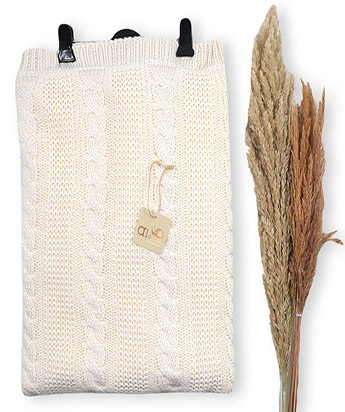 پتو بافتنی نوزاد مدل بافت کلاه دار خرگوش آلدینا