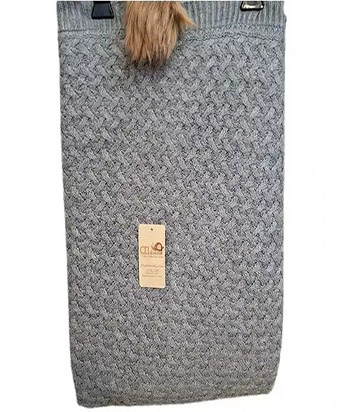 پتو بافت نوزاد کلاه دار طرح حصیری آلدیانا