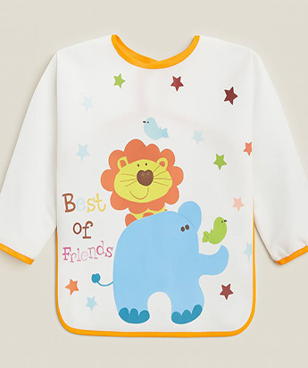 پیشبند آستین دار طرح شیر بست بیبی