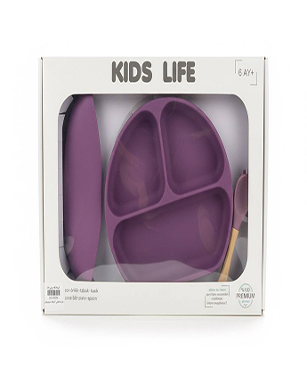 ظرف غذای 4 تکه سیلیکونی KIDS LIFE