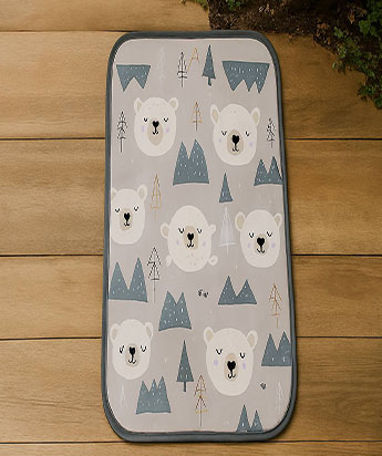 زیر انداز مخمل بزرگ سامر طرح خرس