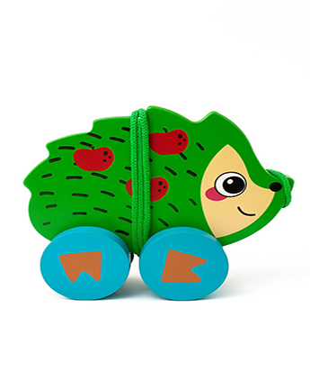 اسباب بازی چرخ دار زنگوله دار جوجه تیغی