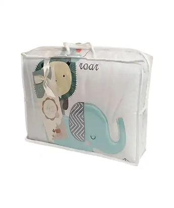 سرویس رخت خواب 4 تکه نوزاد طرح فیل لیزا