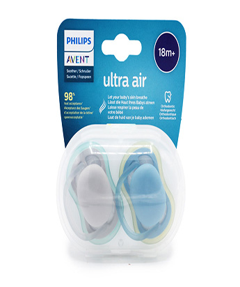 پستانک ارتودنسی 2 عددی بالای 18 ماه مدل ultra air فیلیپس اونت philips avent