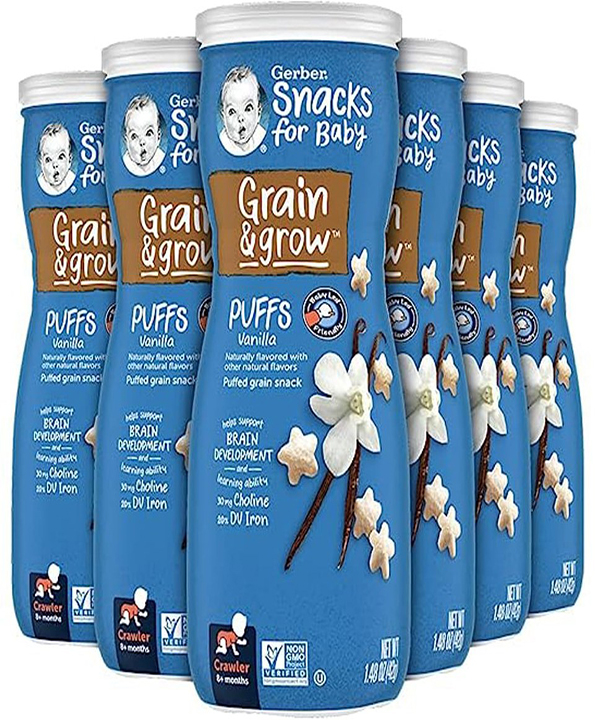 اسنک غلاتی پاف گربر Gerber با طعم وانیل