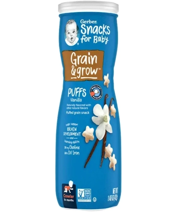 اسنک غلاتی پاف گربر Gerber با طعم وانیل