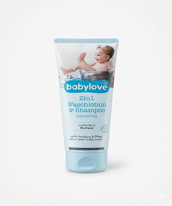 شامپو سر و بدن نوزاد تیوپی بیبی لاو baby love