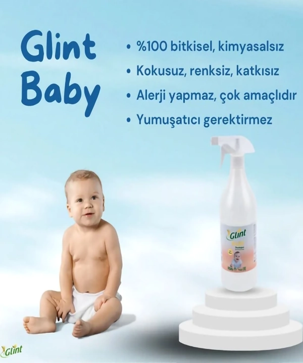 اسپری لکه بر گیاهی لباس نوزاد 1 لیتری Glint Baby کد:204936