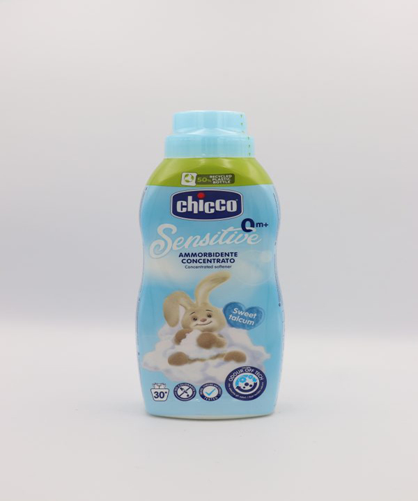 نرم‌کننده لباس کودک چیکو آبی 750 میل Chicco Sensitive Sweet Talcum